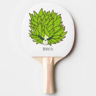 Leaf slug cartoon illustration ping pong paddle