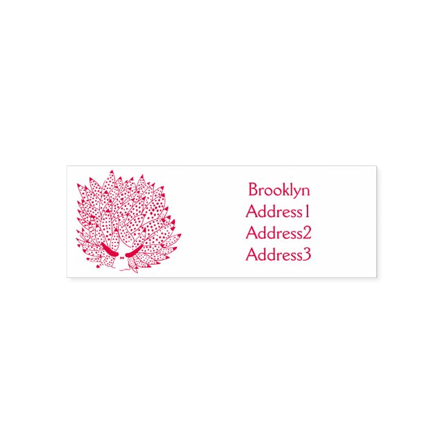 Leaf slug cartoon illustration self-inking stamp (Design)