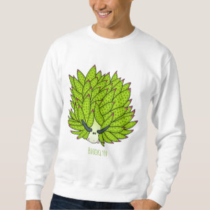 Leaf slug cartoon illustration sweatshirt