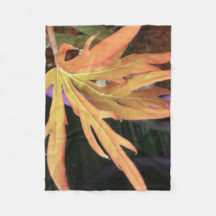 Leaf Study 2 Fleece Blanket