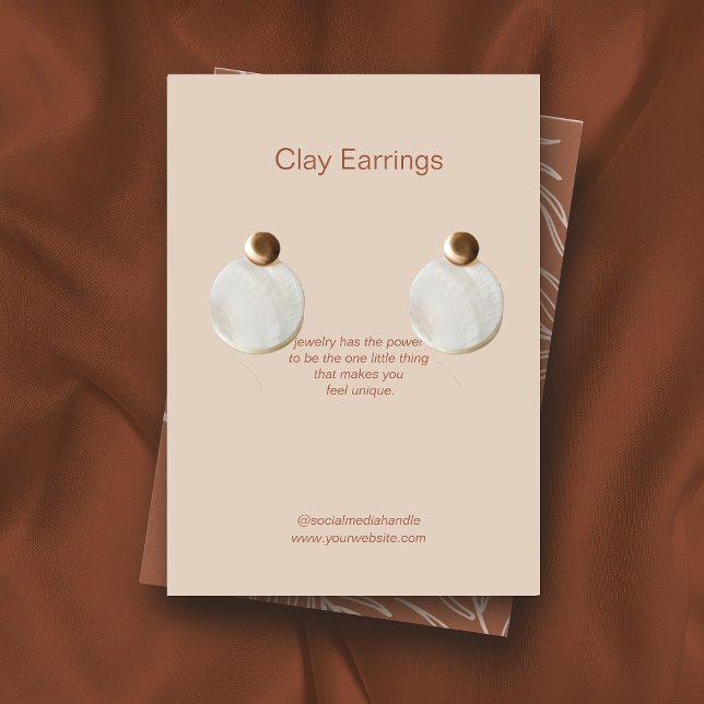  Leaf Terracotta Jewellery Earring Display Card (Creator Uploaded)