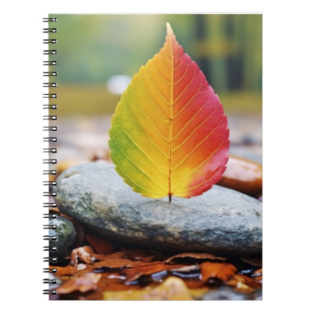 Leaf Tranquil Peaceful Nature Serene  Notebook (Front)