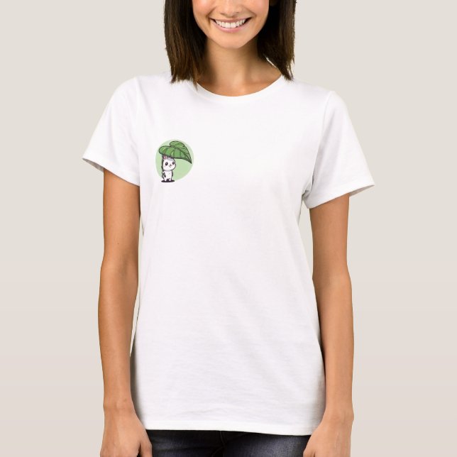 Leaf Umbrella Bunny T-Shirt (Front)