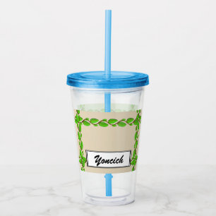 Leaf Vine Border by Kenneth Yoncich Acrylic Tumbler