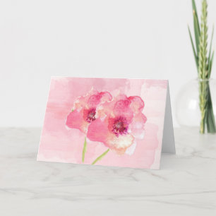 Leaf watercolor blank note card. card