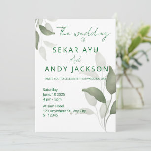 Leaf Wedding Invitation