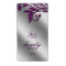 Leaf Wedding Wine Label Sparkle Purple Silver