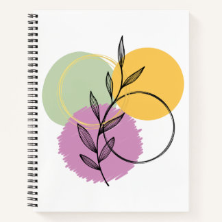 Leaf with coloured spots notebook