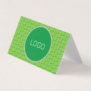 Leaf with water drops pattern business card