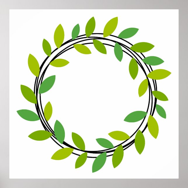 Leaf wreath poster (Front)