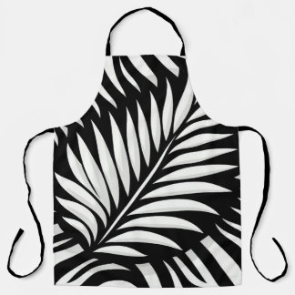 Leaf Zebra Stripes style Apron