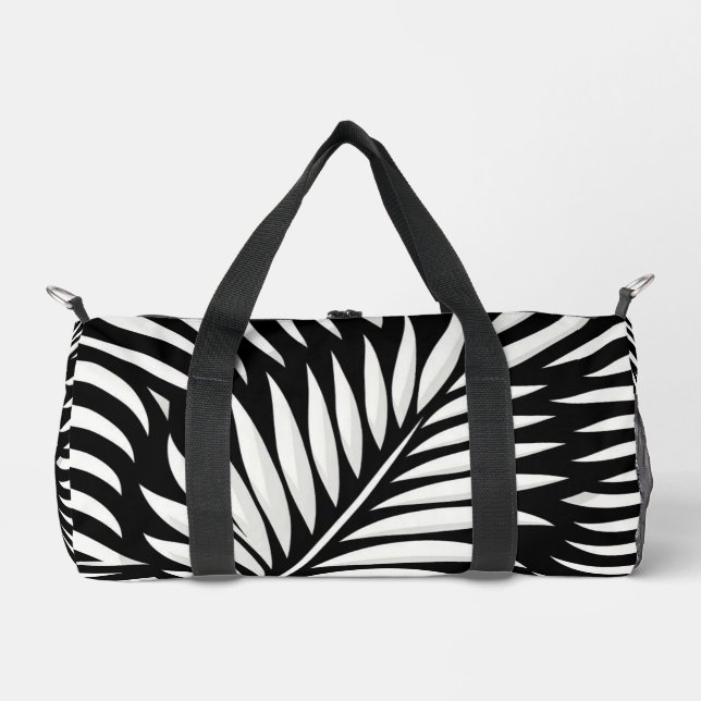 Leaf Zebra Stripes style  Duffle Bag (Front)