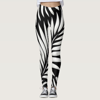 Leaf Zebra Stripes style Leggings