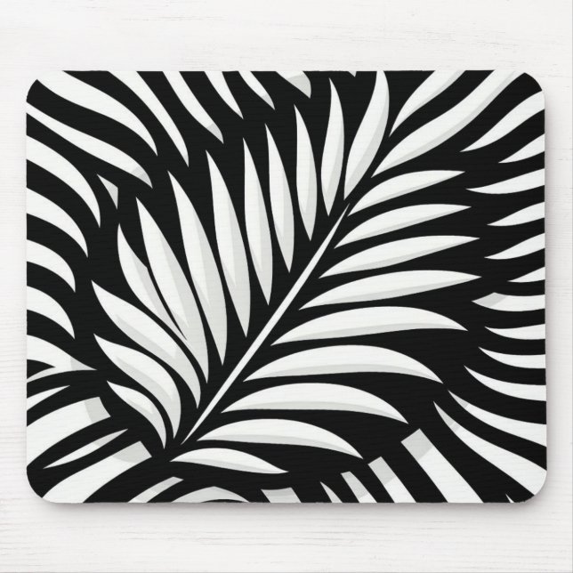 Leaf Zebra Stripes style  Mouse Pad (Front)