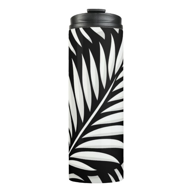 Leaf Zebra Stripes style  Thermal Tumbler (Front)