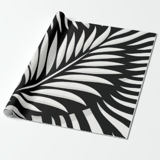 Leaf Zebra Stripes style Wrapping Paper