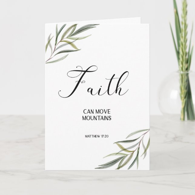 Leafy Bible Verse Thank you Folded card (Front)