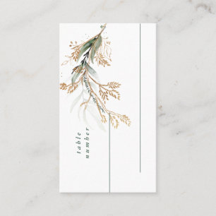Leafy Botanical Eucalyptus Modern Greenery Branch  Place Card