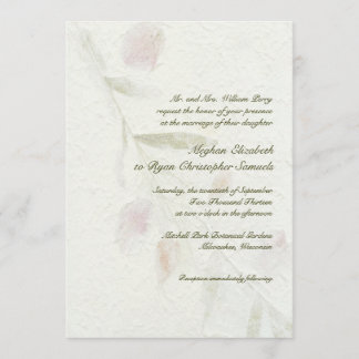 Leafy Botanical Natural Garden Wedding Invitation