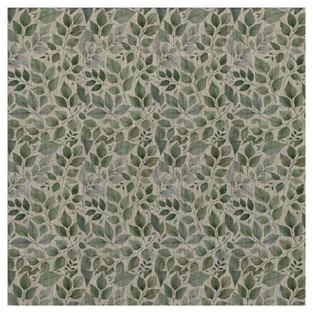 Leafy Breeze Linen Fabric (Swatch)