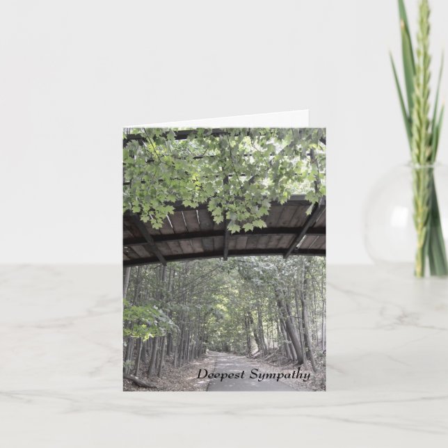 Leafy Bridge Sympathy Card (Front)