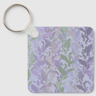 Leafy Creeping Vine Drawing Pattern With Pastels Key Ring