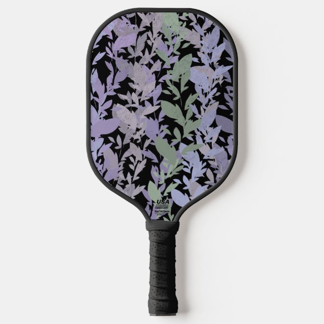 Leafy Creeping Vine Drawing Pattern With Pastels Pickleball Paddle (Front)