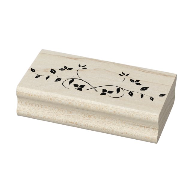 Leafy Divider Rubber Art Stamp (Stamp)