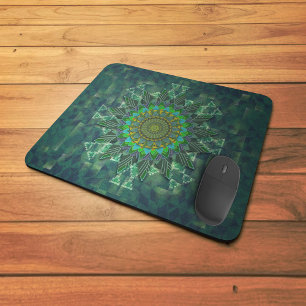 Leafy floral square stick puzzle parameterisation mouse pad