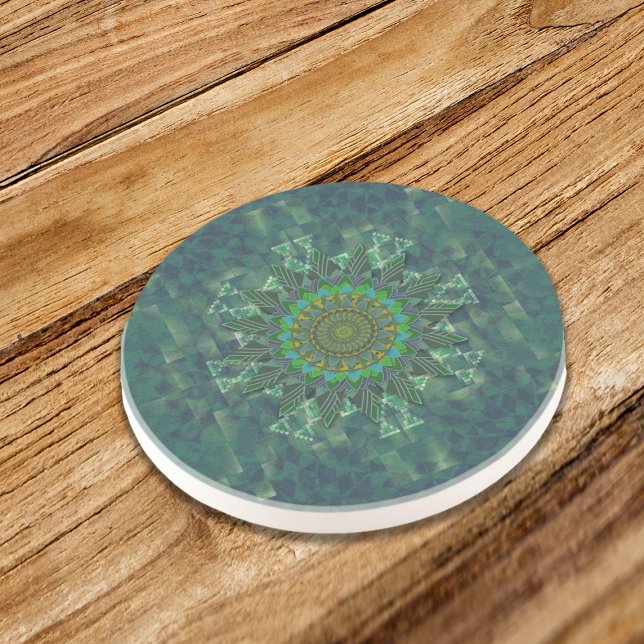 Leafy floral square stick puzzle parameterization coaster (Creator Uploaded)