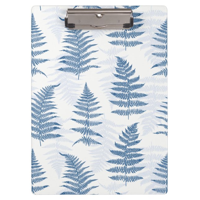 Leafy Focus Blue Tones Clipboard (Front)