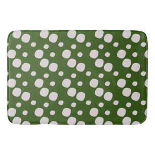 Leafy Green Pink Dots         Bath Mat