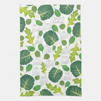Leafy Greens Calendar Kitchen Towel