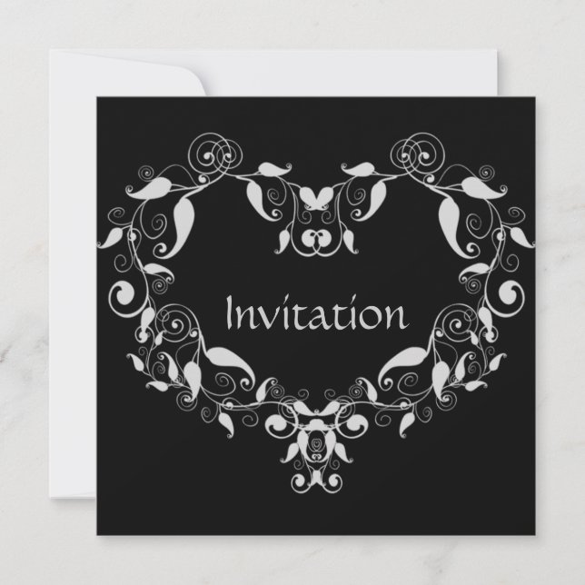 Leafy Heart Invitation (Front)