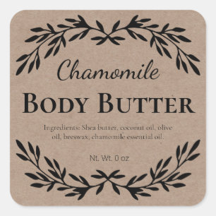 Leafy Kraft Soothing Body Butter Labels