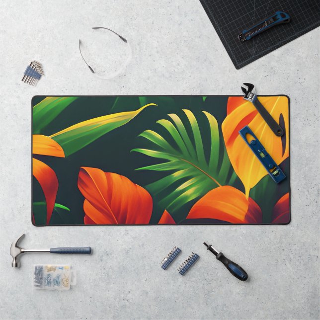 LEAFY LEAVES NATURE GARDEN DESK MAT (Workstation)