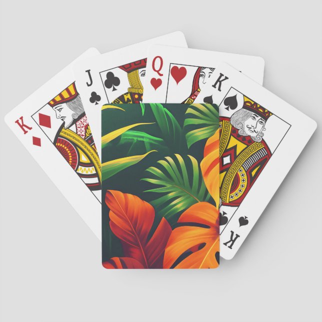 LEAFY LEAVES NATURE GARDEN PLAYING CARDS (Back)