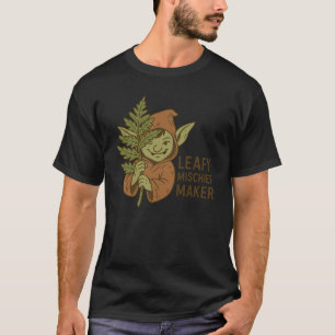 Leafy Mischief Maker - Cute Goblin Forest Creature T-Shirt