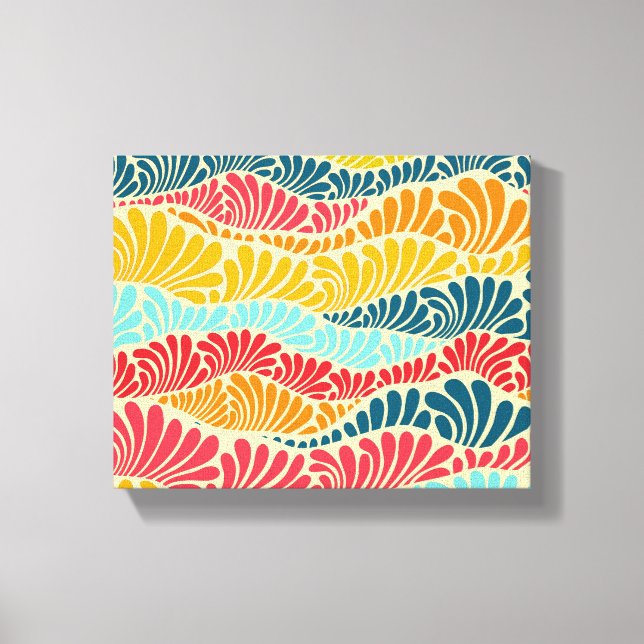 Leafy Mosaic Canvas Print (Front)