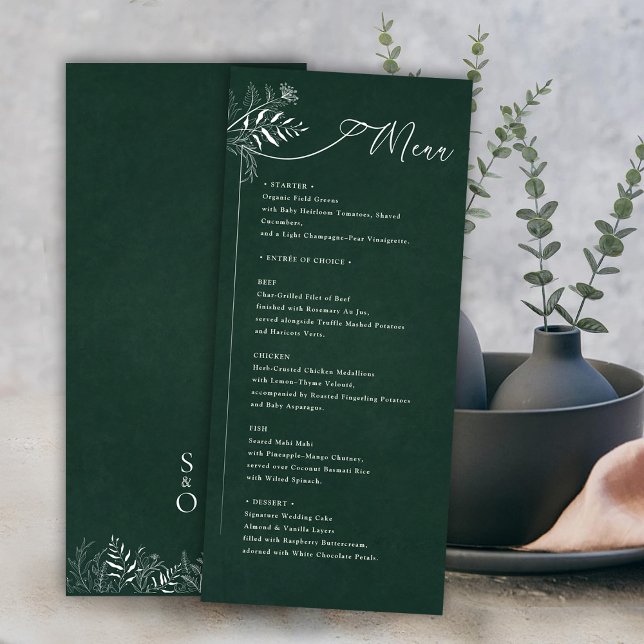 Leafy Nature Botanical Green Menu  (Creator Uploaded)