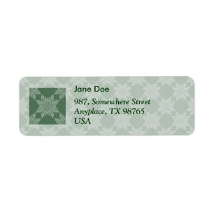 Leafy pattern on olive green