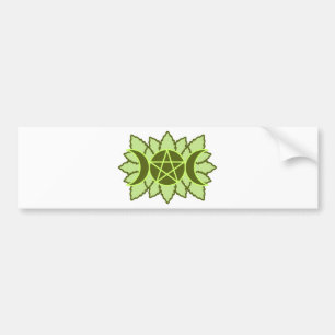 Leafy Pentagram Bumper Sticker