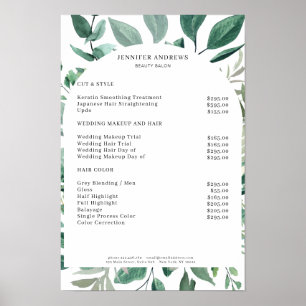 Leafy Price List Poster