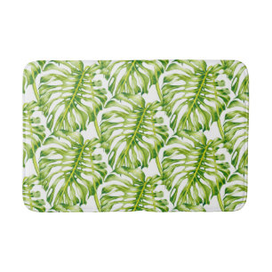 Leafy Sculptures on a Bath Mat 