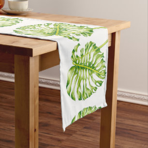 Leafy Sculptures on a Table Runner