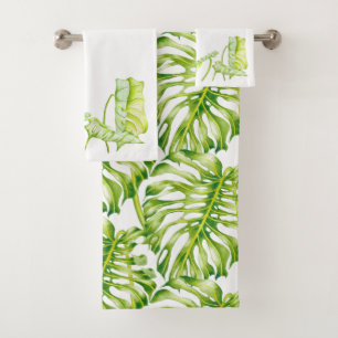 Leafy Sculptures on a Towel Set (1)