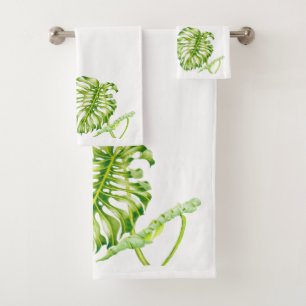 Leafy Sculptures on a Towel Set (2)