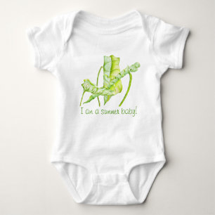 Leafy Sculptures on Baby Bodysuit