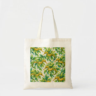 Leafy Sea Dragon Botanical Pattern Tote Bag