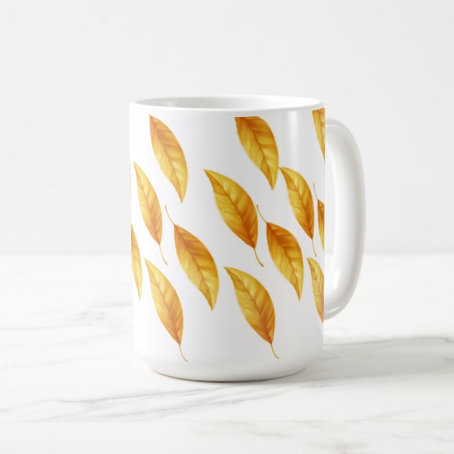 Leafy Serenity Ceramic Mug” Coffee Mug (Front Right)